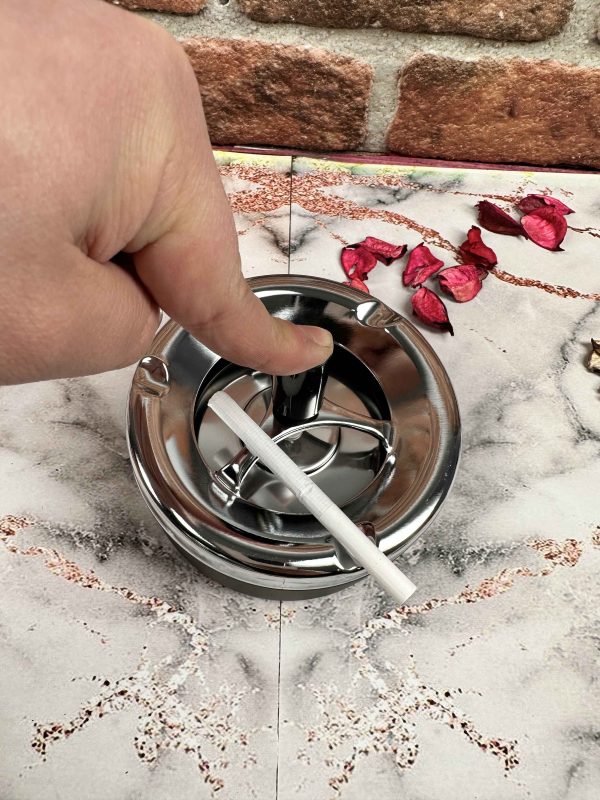 Kişiye Özel İsim Baskılı Metal Otomatik Küllük - Görsel 6