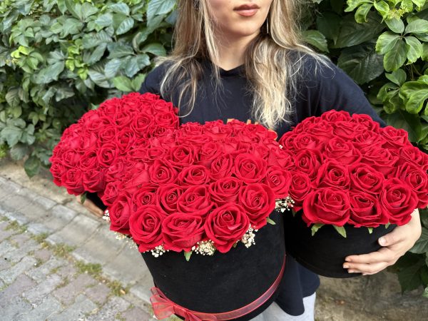 Kadife 21-31-41 Adet Seçenekli Gül Kutusu - Görsel 3