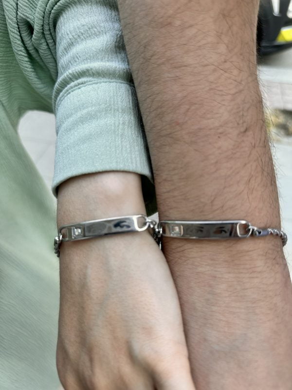 Kişiye Özel Göz Resim Baskılı Gümüş Çelik Bileklik - Görsel 6