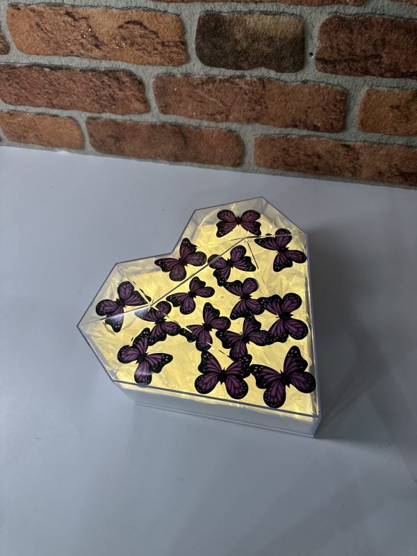 Prizma Kalp Kutulu Ledli Mor Kelebek Set - Görsel 7