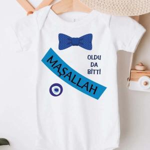Maşallah Baskılı Sünnet Bebek Body - Zıbın