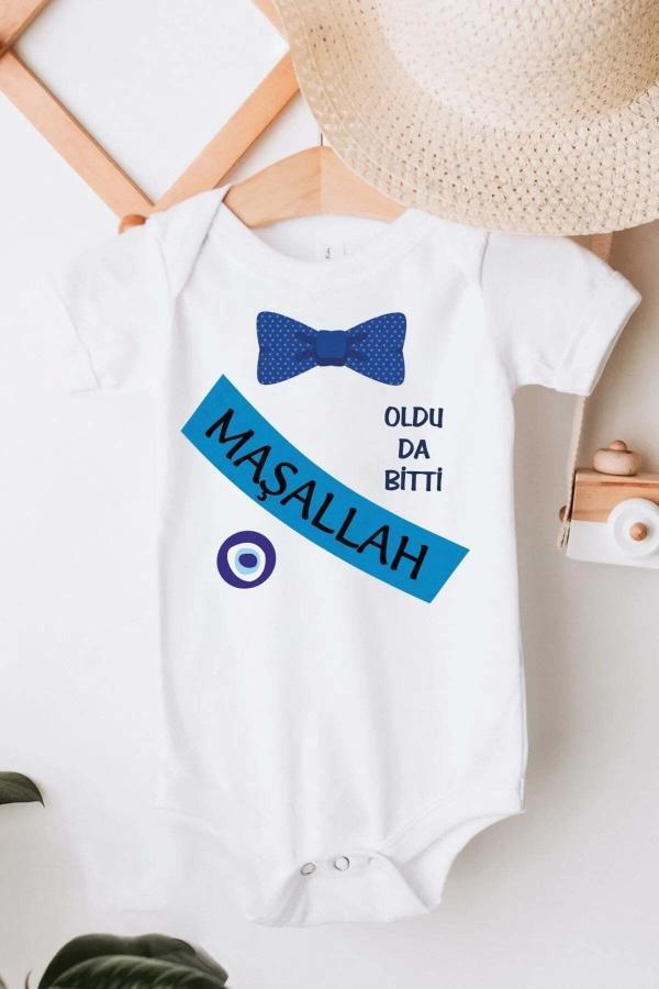 Maşallah Baskılı Sünnet Bebek Body - Zıbın