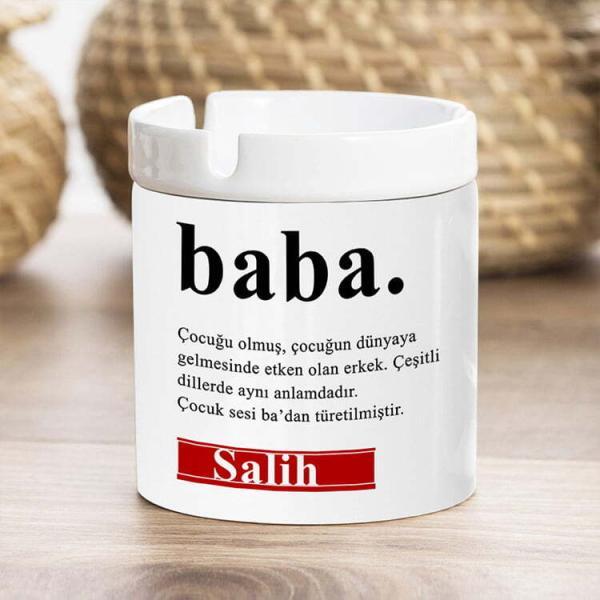 Babalar Günü Hediyesi İsme Özel Seramik Küllük