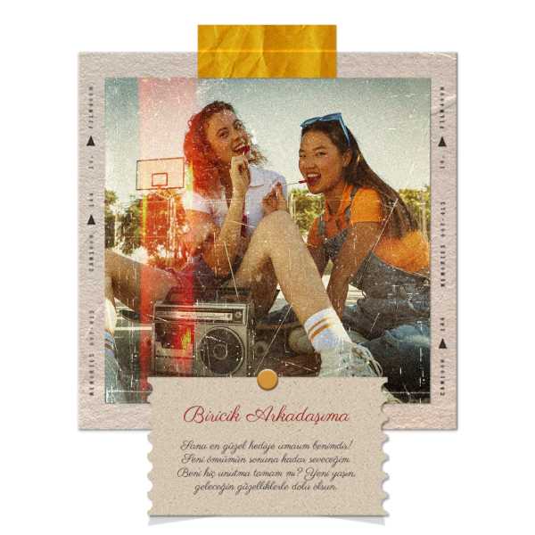 Kişiye Özel Poloroid Fotoğraf Tasarımlı Yastık - Görsel 2