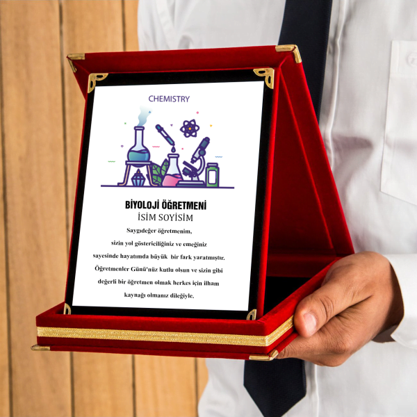 Kişiye Özel Biyoloji Öğretmen Plaket