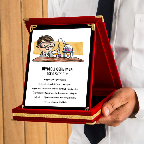 Kişiye Özel Biyoloji Öğretmen Plaket