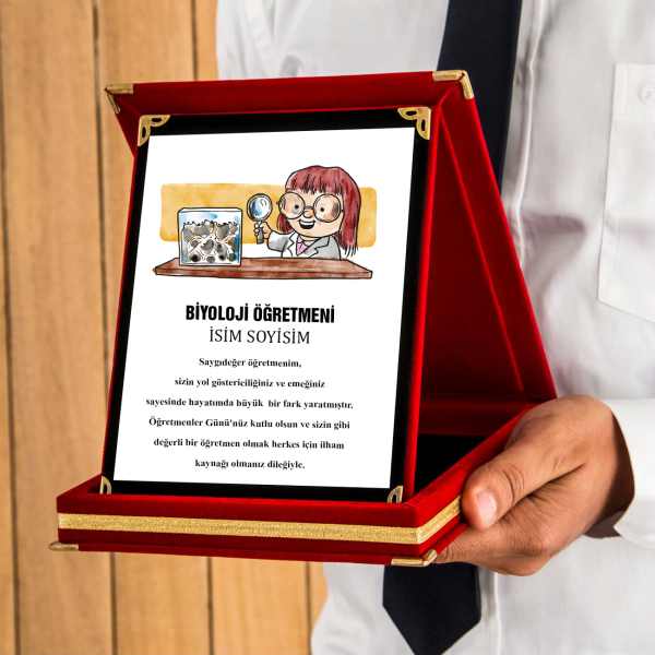 Kişiye Özel Biyoloji Öğretmen Plaket
