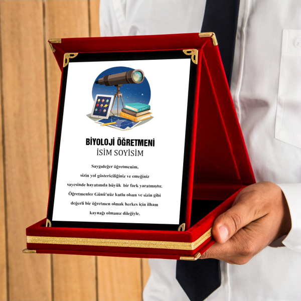 Kişiye Özel Biyoloji Öğretmen Plaket