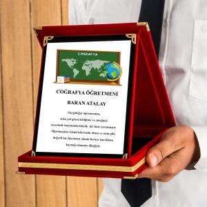 Kişiye Özel Coğrafya Öğretmen Plaket
