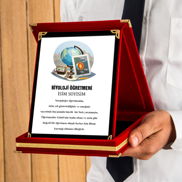 Kişiye Özel Biyoloji Öğretmen Plaket