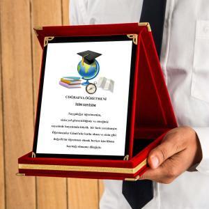 Kişiye Özel Coğrafya Öğretmen Plaket