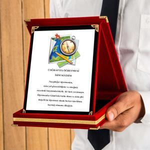 Kişiye Özel Coğrafya Öğretmen Plaket