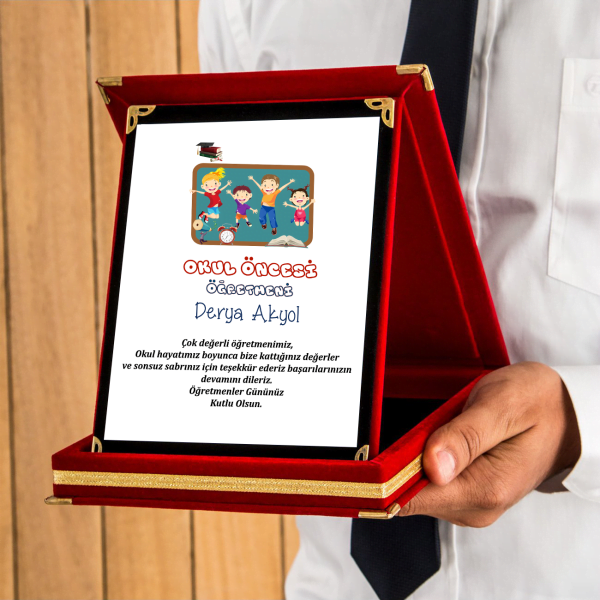 Kişiye Özel Okul Öncesi Öğretmen Plaket