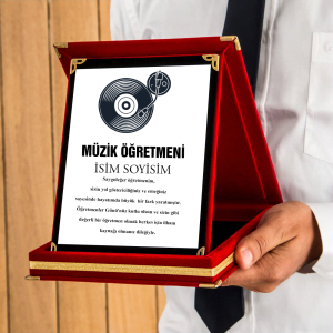 Müzik Öğretmeni Plaket