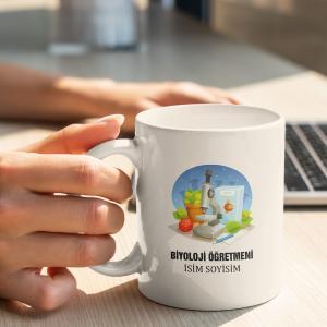 Biyoloji Öğretmeni Tasarımlı Kupa