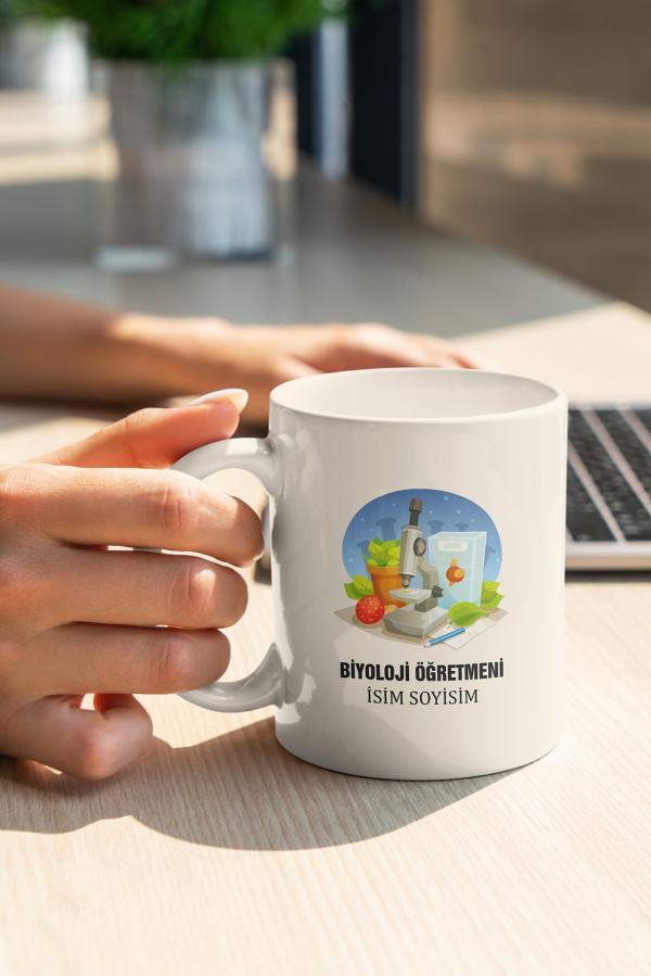 Biyoloji Öğretmeni Tasarımlı Kupa