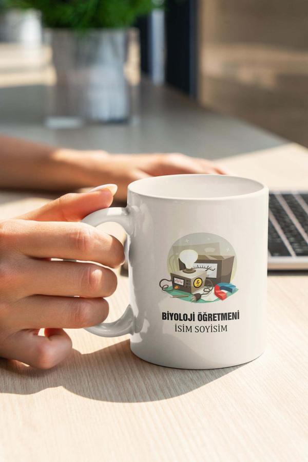 Biyoloji Öğretmeni Tasarımlı Kupa