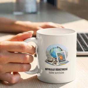 Biyoloji Öğretmeni Tasarımlı Kupa