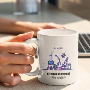 Biyoloji Öğretmeni Tasarımlı Kupa
