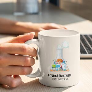 Biyoloji Öğretmeni Tasarımlı Kupa