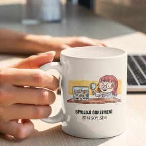 Biyoloji Öğretmeni Tasarımlı Kupa