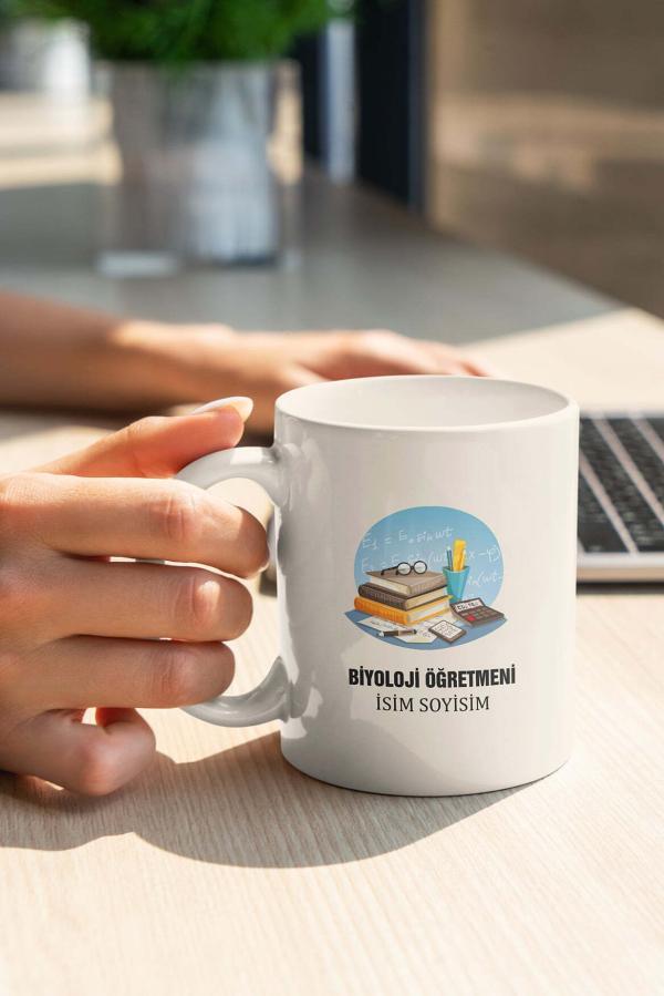 Biyoloji Öğretmeni Tasarımlı Kupa