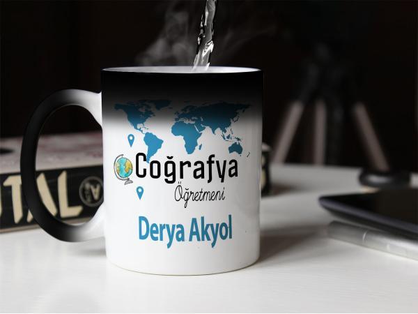 Kişiye Özel Coğrafya Öğretmeni Sihirli Kupa