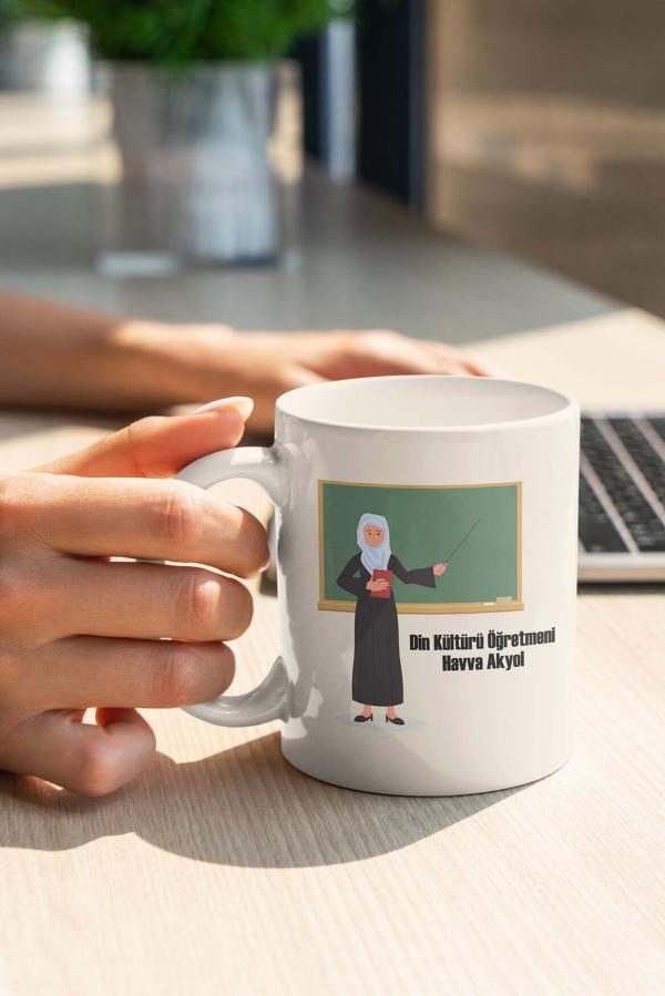 Din Kültürü Öğretmeni Tasarımlı Kupa