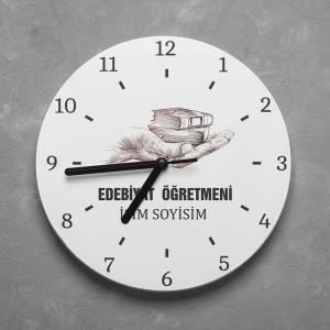 Kişiye Özel Edebiyat Öğretmeni Duvar Saati