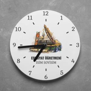 Kişiye Özel Edebiyat Öğretmeni Duvar Saati