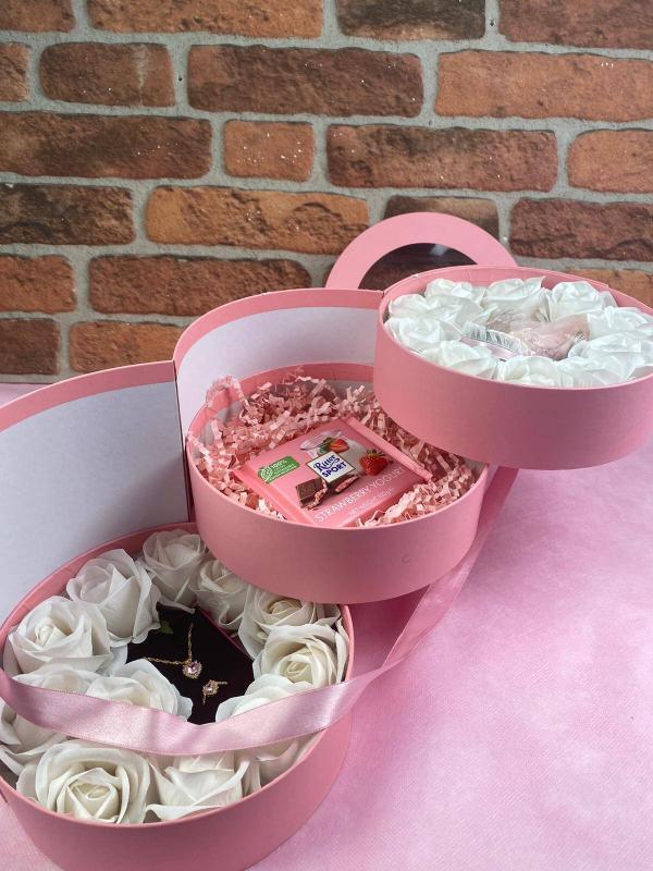 3'lü Açılır Pembe Hediye Kutusu - Görsel 6