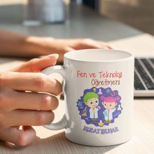 Fen ve Teknoloji Öğretmeni Tasarımlı Kupa