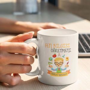 Fen ve Teknoloji Öğretmeni Tasarımlı Kupa