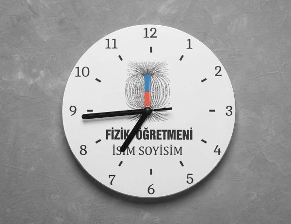 Kişiye Özel Fizik Öğretmeni Duvar Saati