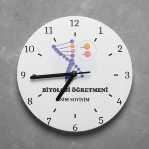 Kişiye Özel Biyoloji Öğretmeni Duvar Saati