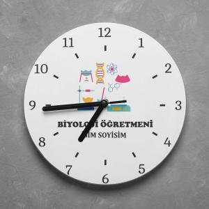 Kişiye Özel Biyoloji Öğretmeni Duvar Saati