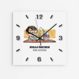 Kişiye Özel Biyoloji Öğretmeni Duvar Saati