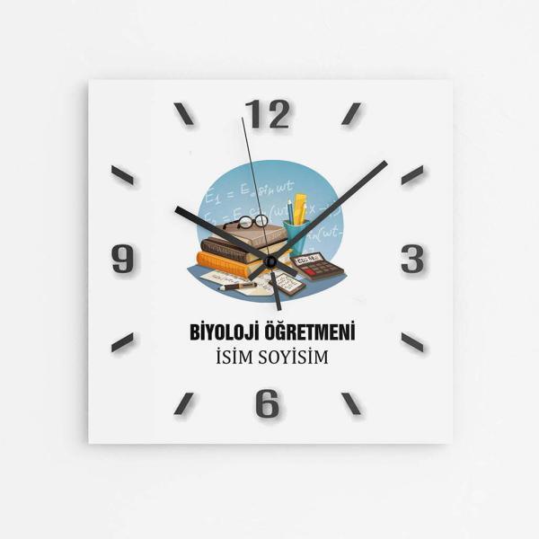 Kişiye Özel Biyoloji Öğretmeni Duvar Saati