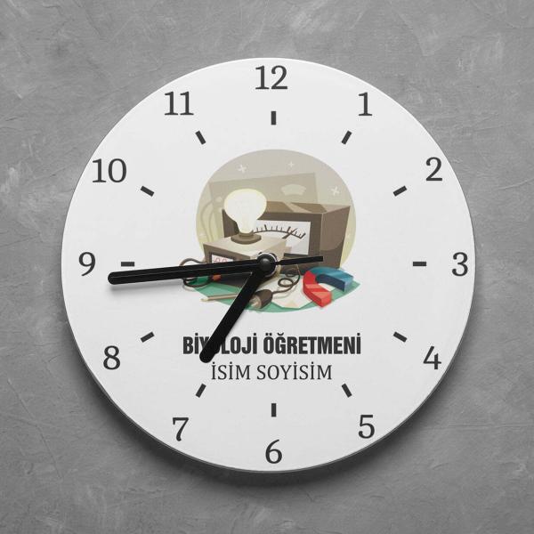 Kişiye Özel Biyoloji Öğretmeni Duvar Saati