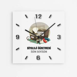 Kişiye Özel Biyoloji Öğretmeni Duvar Saati