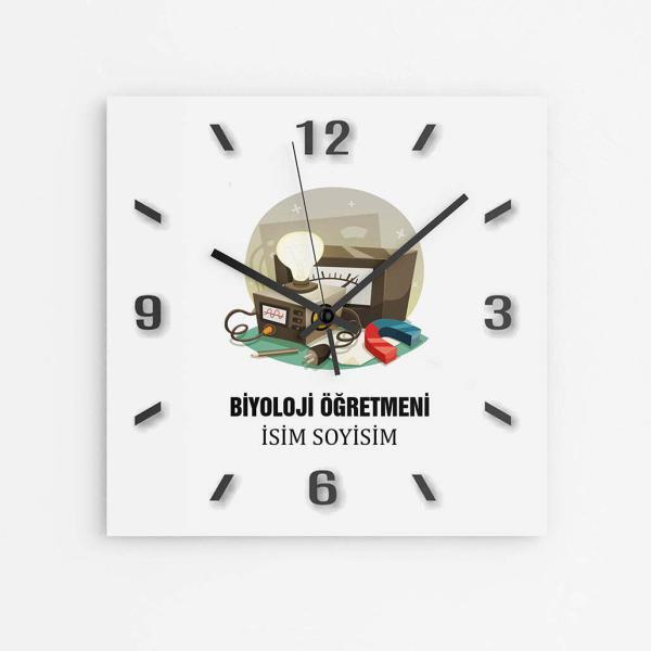 Kişiye Özel Biyoloji Öğretmeni Duvar Saati