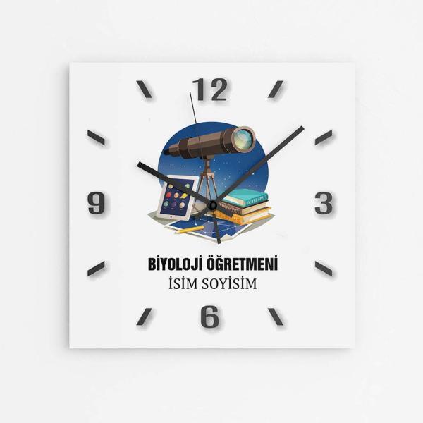 Kişiye Özel Biyoloji Öğretmeni Duvar Saati