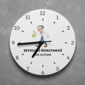 Kişiye Özel Biyoloji Öğretmeni Duvar Saati
