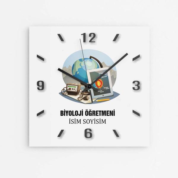 Kişiye Özel Biyoloji Öğretmeni Duvar Saati