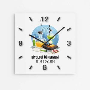 Kişiye Özel Biyoloji Öğretmeni Duvar Saati