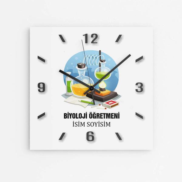 Kişiye Özel Biyoloji Öğretmeni Duvar Saati