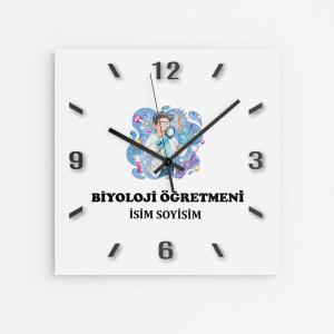 Kişiye Özel Biyoloji Öğretmeni Duvar Saati