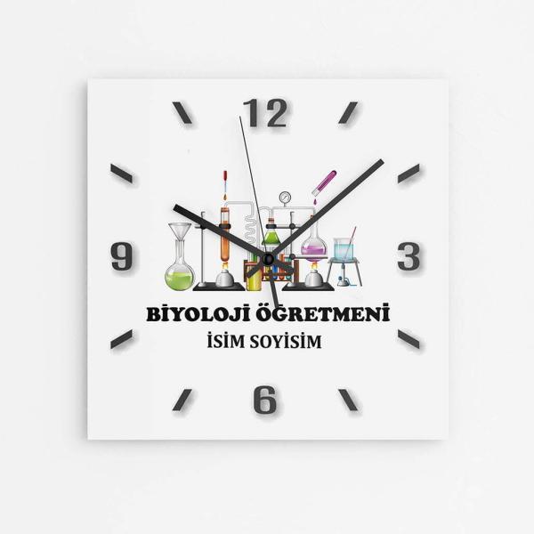 Kişiye Özel Biyoloji Öğretmeni Duvar Saati
