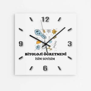 Kişiye Özel Biyoloji Öğretmeni Duvar Saati
