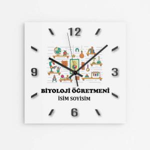 Kişiye Özel Biyoloji Öğretmeni Duvar Saati